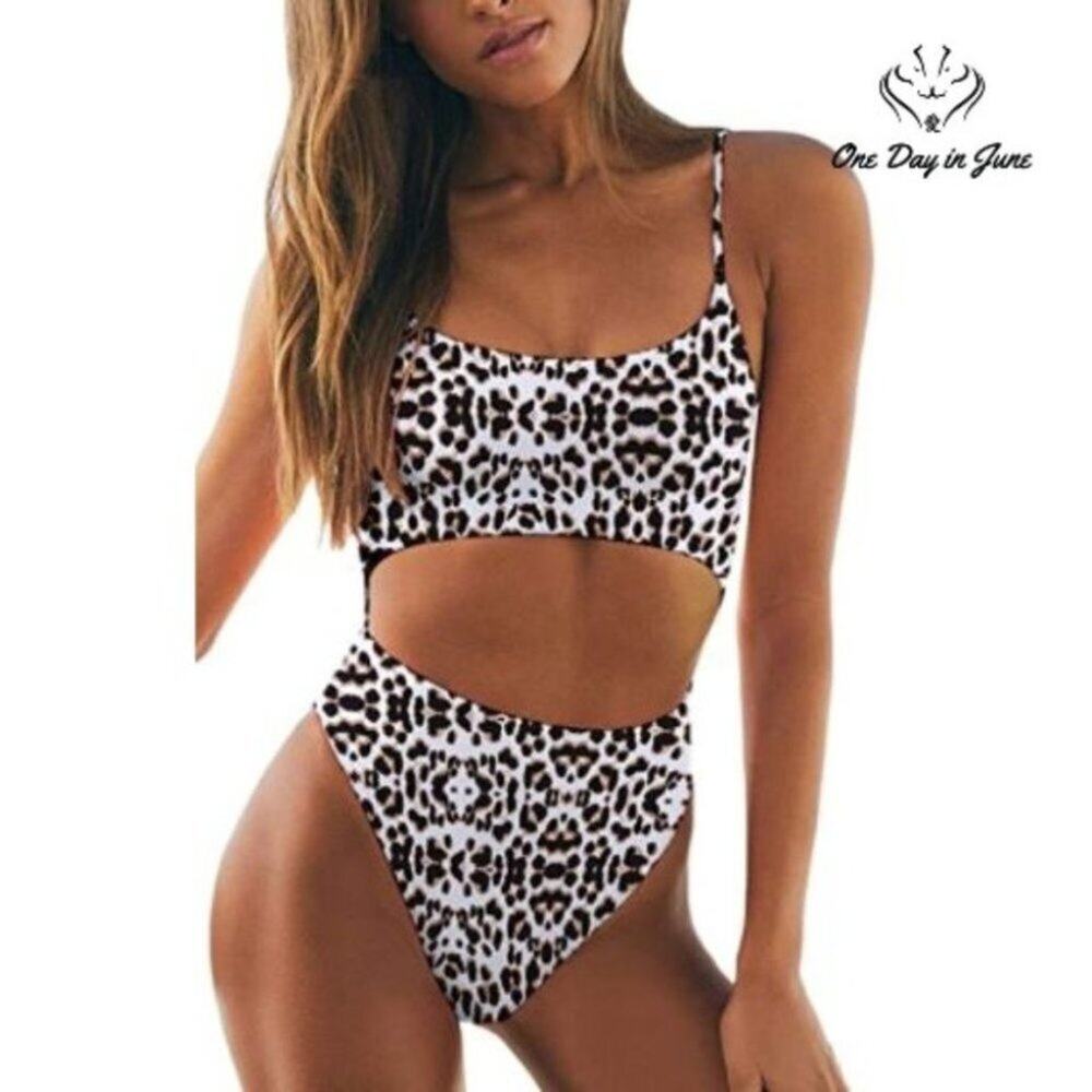 Meyeeka Scoop Neck Cut Out One Piece Size M